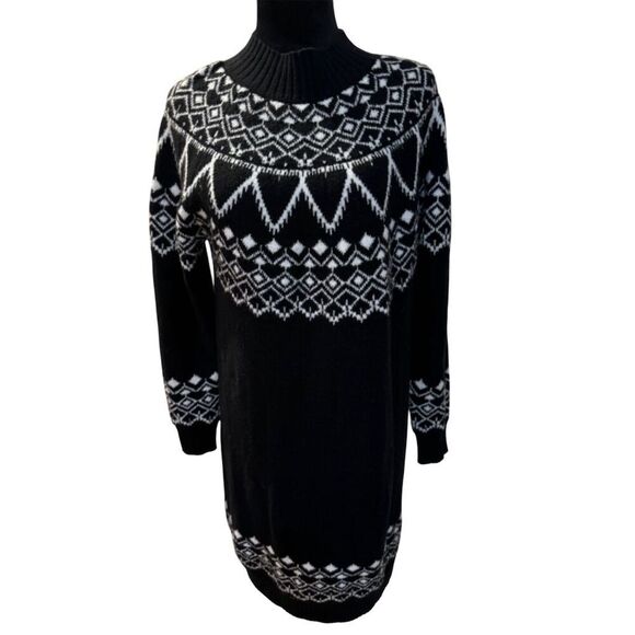 EUC LOFT Petite L Fair Isle Sweater Dress - Picture 1 of 5